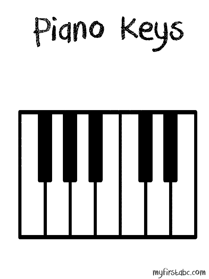 Piano Keys Coloring Page - My First ABC - ClipArt Best - ClipArt Best