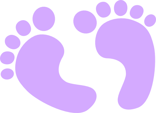 Cute foot outline clipart