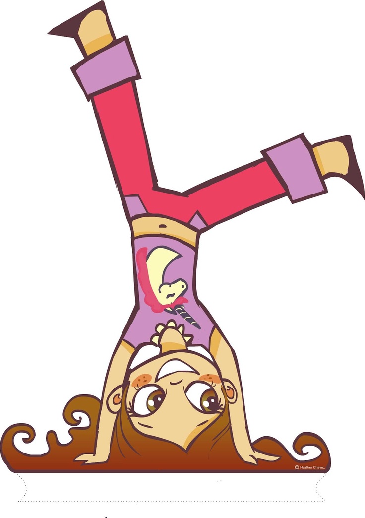 Handstand Girl Clipart