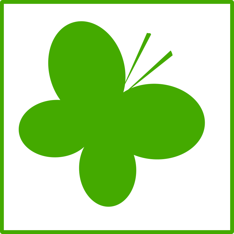Free Clipart: Eco green butterfly icon | Animals