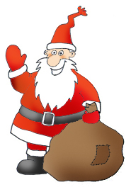 Funny and free Santa Claus Clipart.