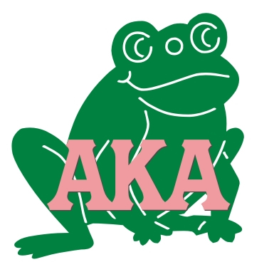 Alpha Kappa Alpha Acrylic Symbol Pin - Frog Mascot - GreekGear.com