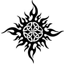 Sun, Tribal sun and Celtic knots
