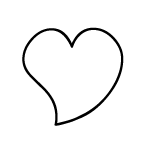 Personalized Drinkware: Custom Clipart: Heart Wavey Outlined