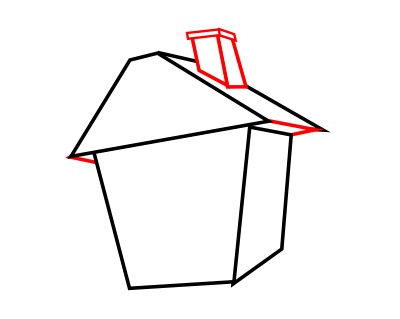 Drawing a cartoon house