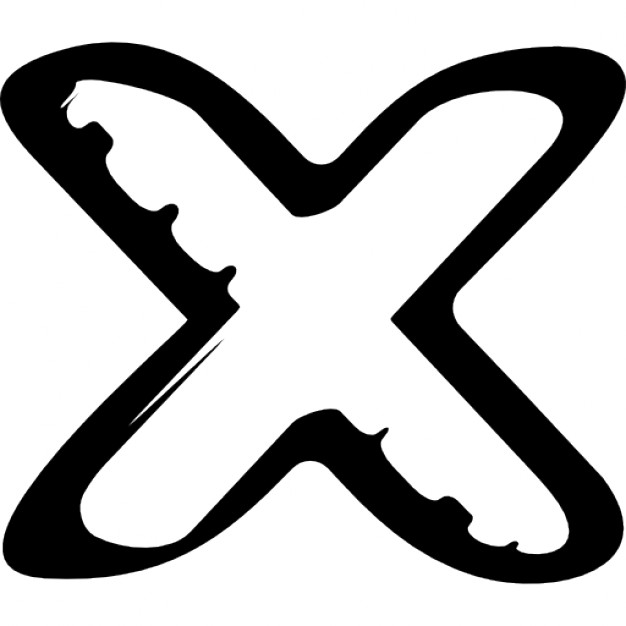 X sketched letter symbol Icons | Free Download