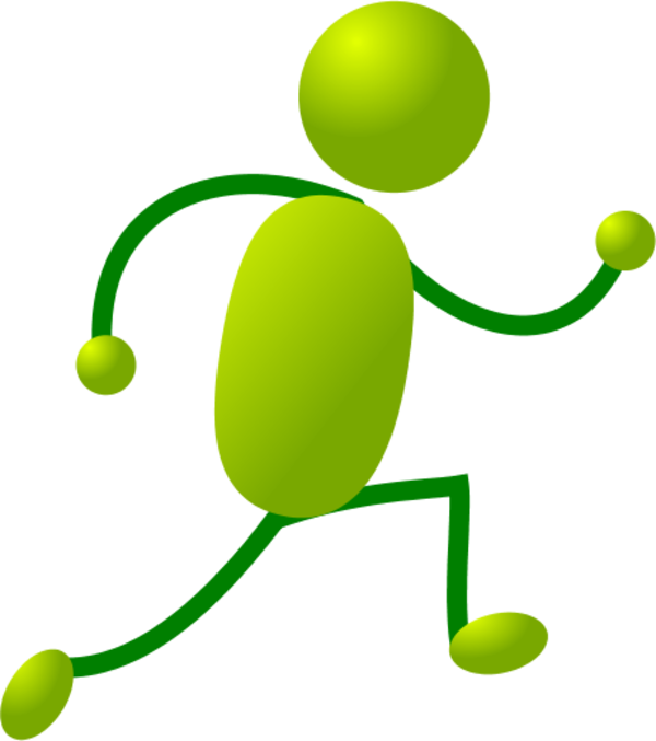 stick man running - vector Clip Art