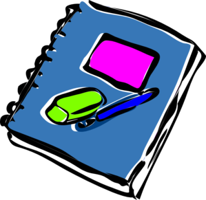 Notebook Writing Clipart