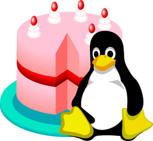 Happy Birthday Linux clip art - vector clip art online, royalty ...