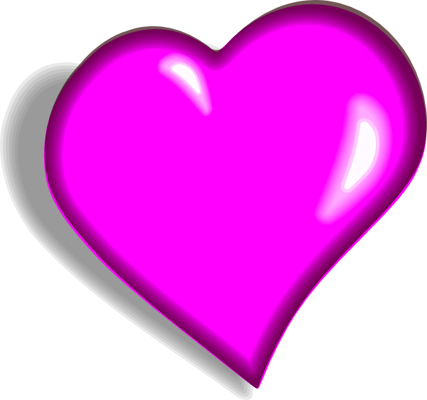 Pink Heart clip art - vector clip art online, royalty free ...