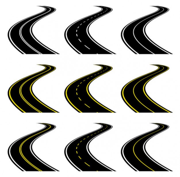 road icon vector material | Download free Vector