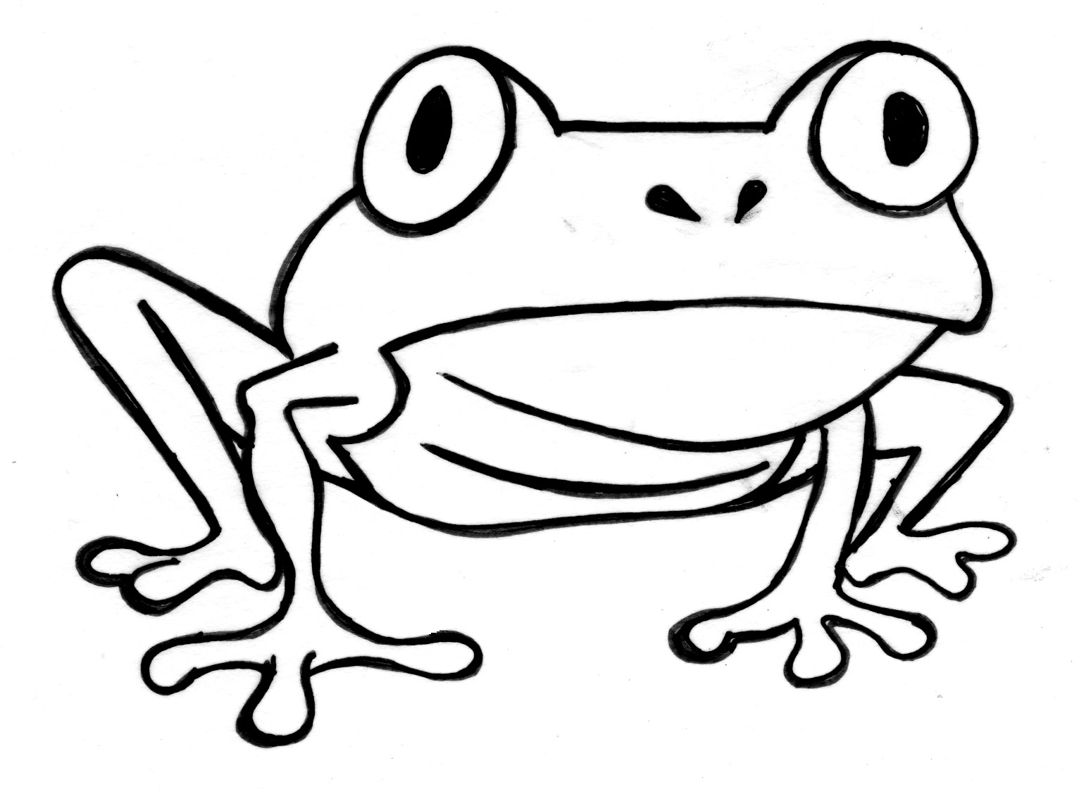 Frog Outline - ClipArt Best