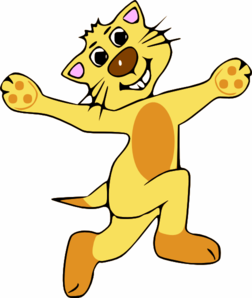Skipping Cat clip art - vector clip art online, royalty free ...