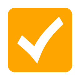 Orange check mark 8 icon - Free orange check mark icons