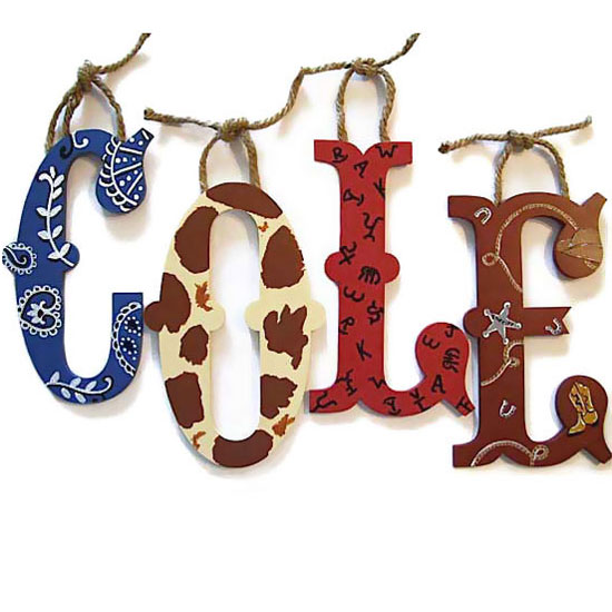 Kids Cowboy Western Bedding, Wall Letters, Clocks and Decor ...