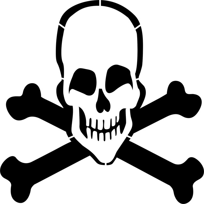 Skull And Cross Bones Stencil - ClipArt Best