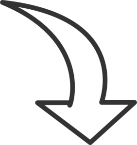 White Curved Arrow clip art - vector clip art online, royalty free ...