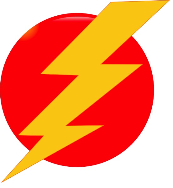 lightning bolt in circl logo