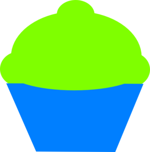 Cupcake Green clip art - vector clip art online, royalty free ...