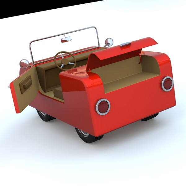 3ds max cute cartoon car