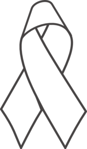 Breast Cancer Ribbon B&w Clip Art - vector clip art ...