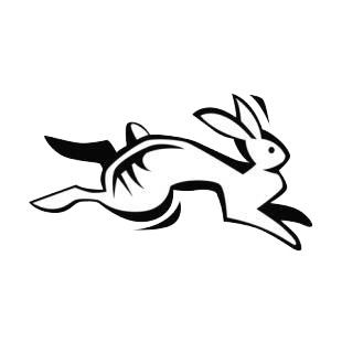Rabbit running rabbits decals, decal sticker #