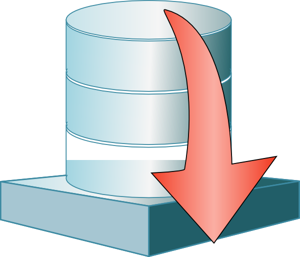 Database Down Icon clip art - vector clip art online, royalty free ...