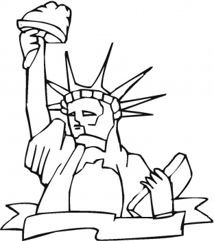 American Statue Of Liberty coloring page | Super Coloring