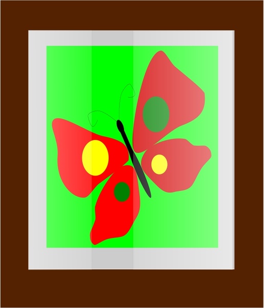 Butterfly Frame Free vector in Open office drawing svg ( .svg ...