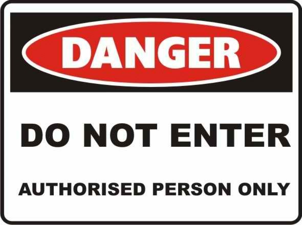 PR39 Danger Do Not Enter Authorised Persons Only - Danger Signs