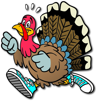 Turkey running clipart