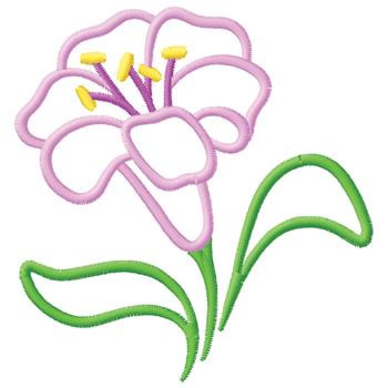 Outlines(Gunold) Embroidery Design: Lily Outline from Gunold