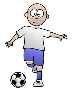 Drawing a soccer cartoon player
