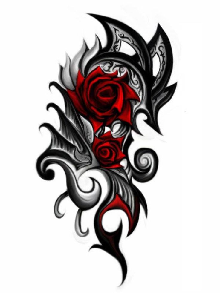 24+ Gothic Rose Tattoos And Design Ideas