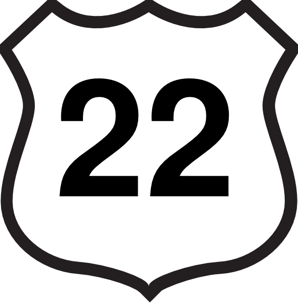 Route 22 Sign Clip Art - vector clip art online ...
