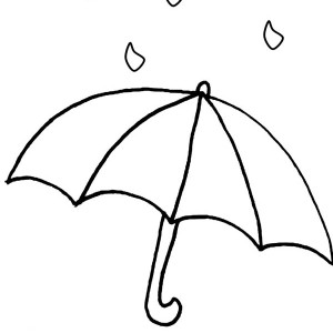April Showers in Raindrop Coloring Page | Color Luna - ClipArt ...