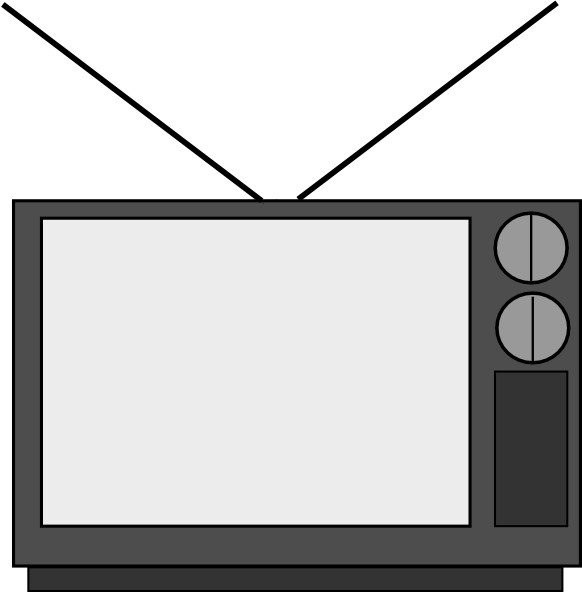 Tv Clip Art Black And White - Free Clipart Images
