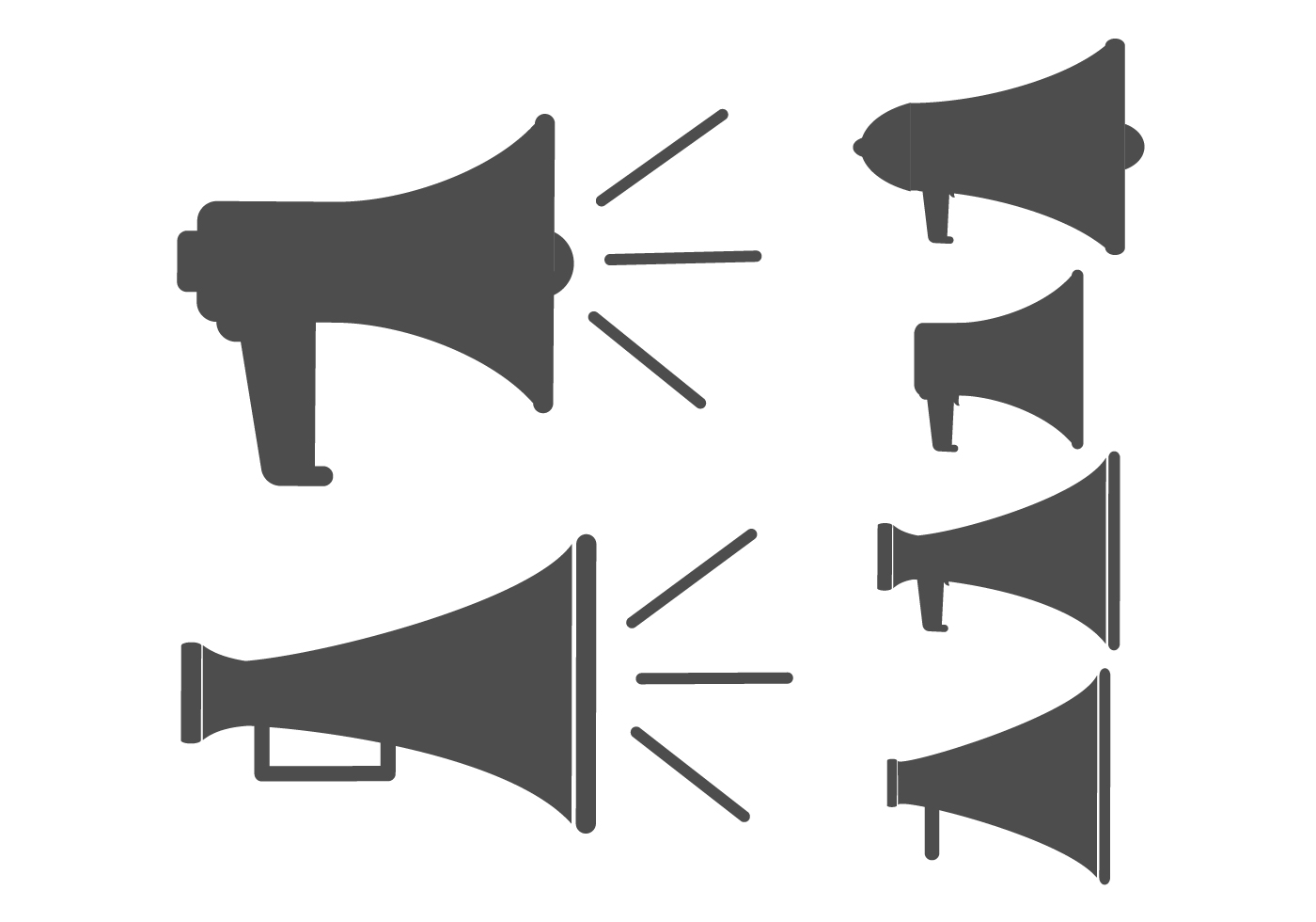 Megaphone Free Vector Art - (2500 Free Downloads)