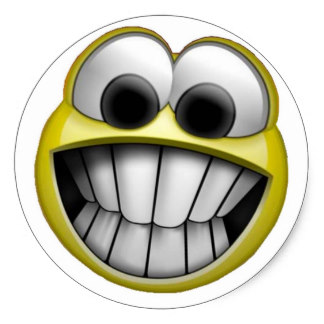 Smiley Grin Aufkleber | Zazzle.ch