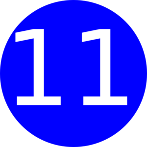 Number 11 Blue Background Clip Art - vector clip art ...