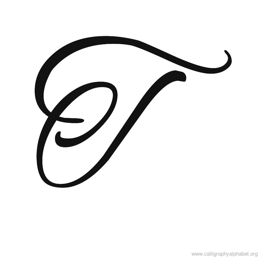 Calligraphy Alphabet T | Alphabet T Calligraphy Sample Styles ...