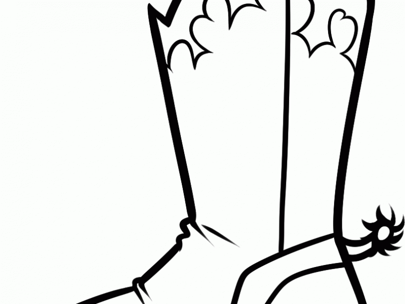 Cowboy Boots Coloring Page | GuthrieMedia