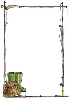 Fishing border clip art