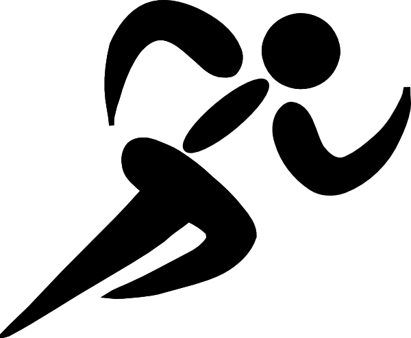 Olympic runner clipart