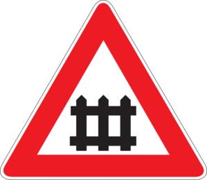 Guarded Railroad Crossing Clip Art - vector clip art ...