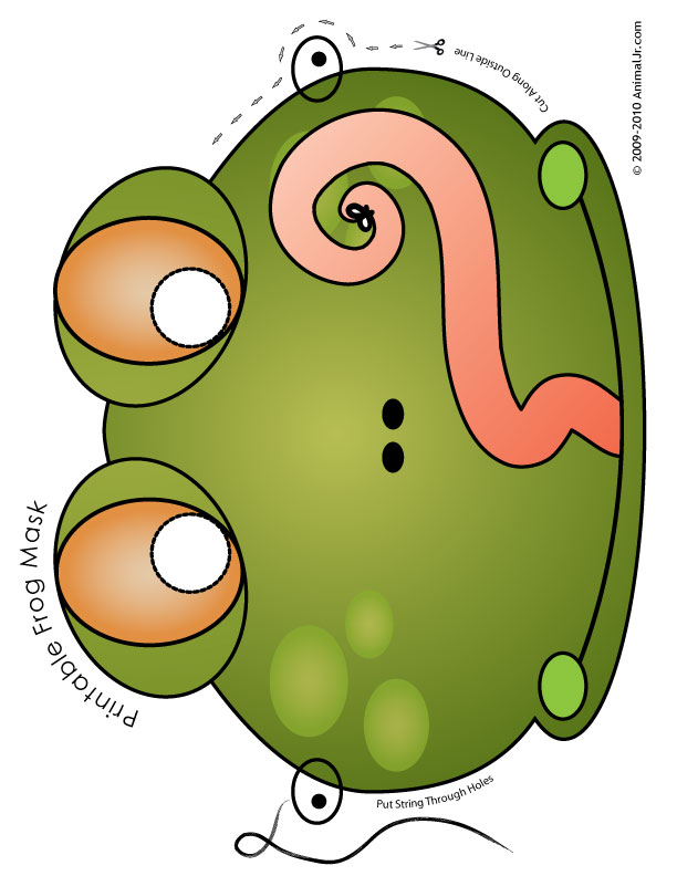Printable Animal Masks: Frog Mask - Woo! Jr. Kids Activities