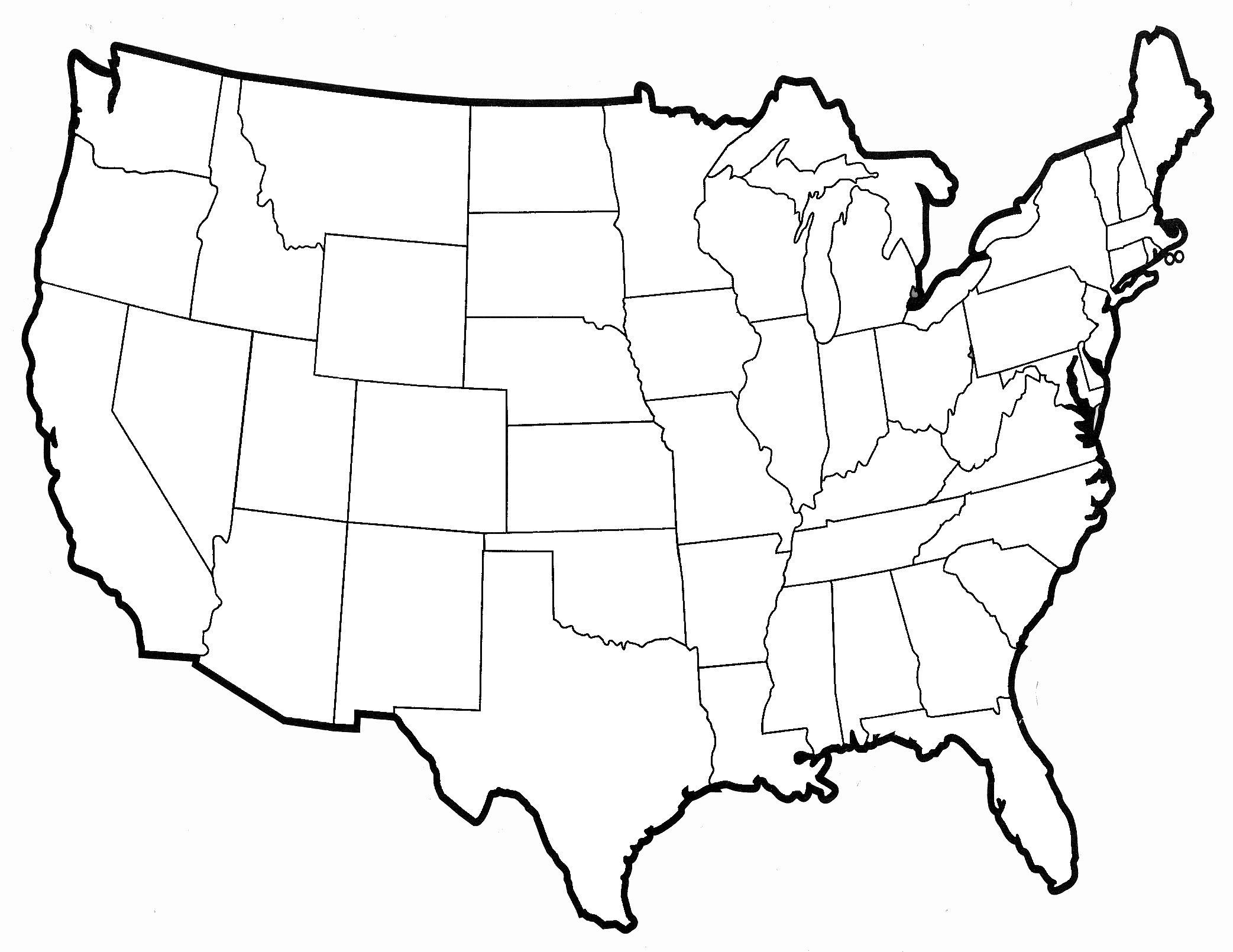Best Photos of States Map Blank For Testing - United States Blank ...