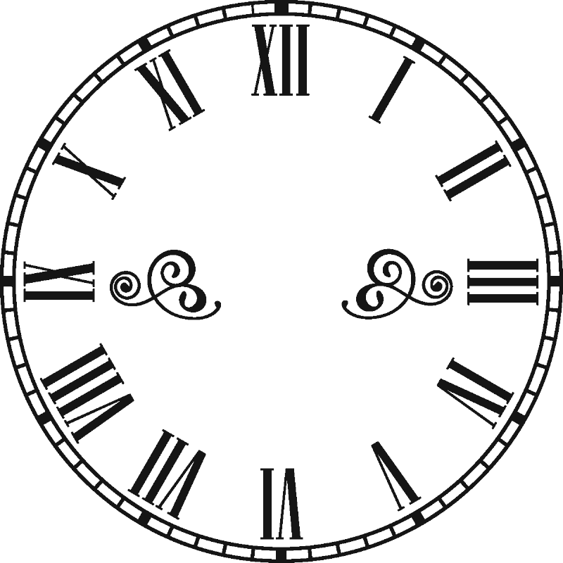 Clock wall decals with Roman numbers cheap - Stickers Abstract ...