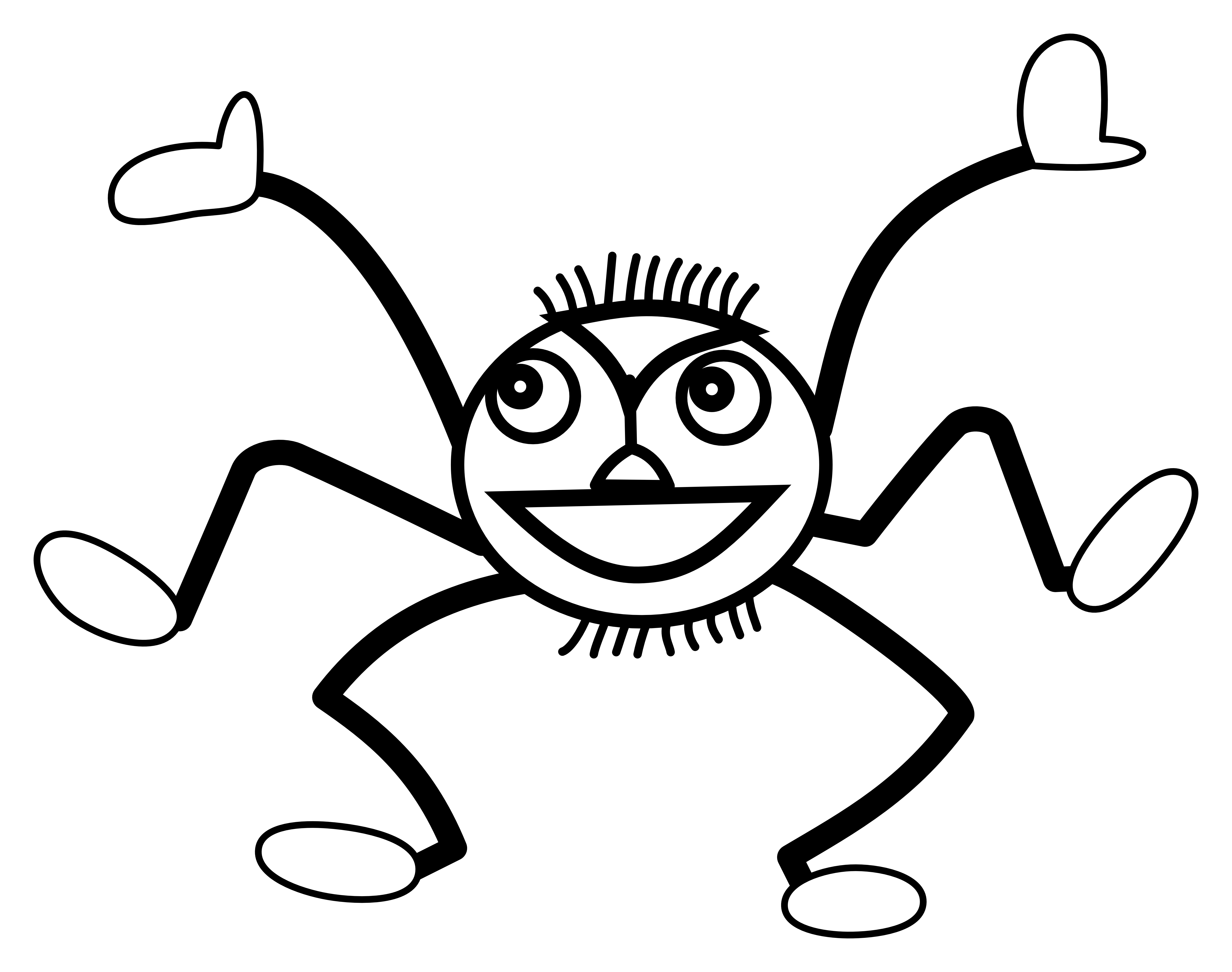 Spider Black And White Clipart