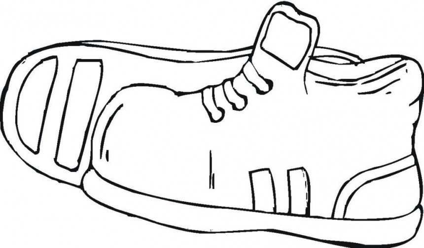 Printable Sport Shoes Coloring Pages Kidskat Com - ClipArt Best
